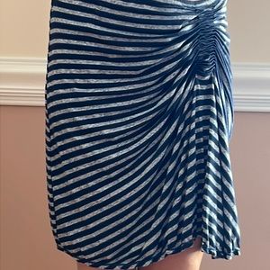 Studio M Striped Gathered Miniskirt